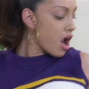 Light skinned cheerleader gets anus licked and pussy fucked