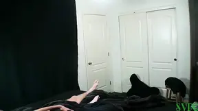 Stepmom offers stepson a hand job for his morning wood problem