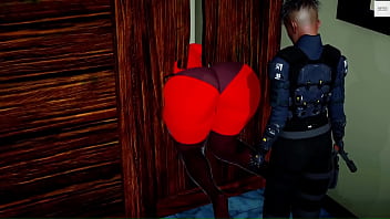 Helen Parr (Elasticgirl) Stuck in wall