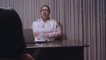 MY THERAPIST SUCKED MY PUSSY AND FUCKED ME WITH A STRAP ON TO MAKE ME HAPPY