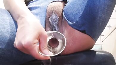 Rough gagging Asian MILF gets creampied by vacuum pump till she squirts gallons