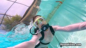 Aquaphilias- Zara's First Scuba Lesson Forgot Her Bikini Dives Deep in a Sheer See-Through Leohex