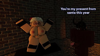 Krampus steals his christmas gift in roblox