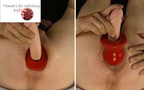 Popoopoop. Dildo Deep in My Ass - Prolapse Dildo Fuck - Rosebud