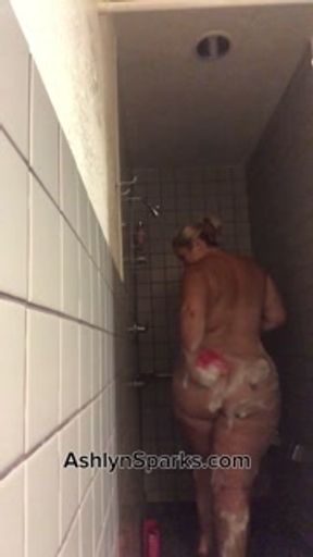 Locker Room Undressing &amp; Shower - Ashlyn Sparks locker room watcher series