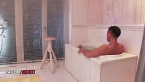 Anne's Steamy Shower Blowjob: Hot POV Action from a Sultry Brunette Beauty