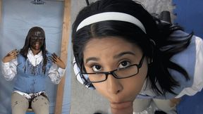 eRica Removes a Cum Stain with the "Sonic Shower"!