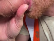 Risky Creampie Hung daddy fills Ginger Tradesman's ass with cum on construction site