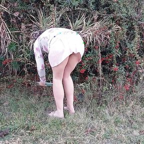 Fucking my neigbours cheating wife on a hiking trail in public