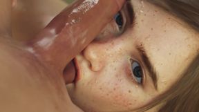 Horny Young Blonde Fuck Hard by a Big Black Cock 3D