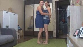 Pushing and flattening very hard Evelinas feet fst