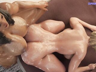 Wonder Woman Vehement Sex With Supergirl ( 2026 CG Realistic )