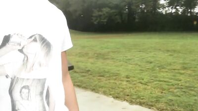 Twink gives a handjob to his coach and gets fucked outside