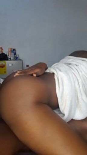 Ebony step sis made me cum