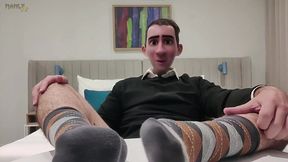 step gay dad - the online office - caught jerking during a online meeting with my boss!
