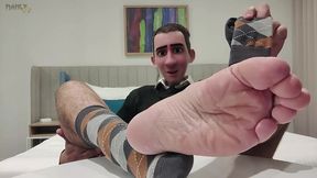 step gay dad - the online office - caught jerking during a online meeting with my boss!