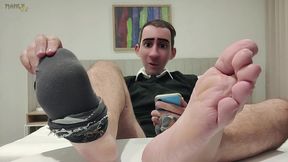 step gay dad - the online office - caught jerking during a online meeting with my boss!