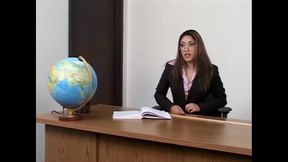 Sexy Secretary with Nice Tits Fucked and Cumshot