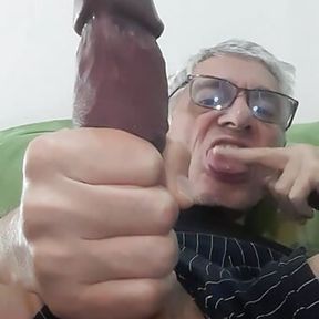 Masturbation My Big Foreskin Uncut with Massive Huge Long Big Cock