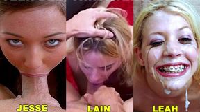 teen deepthroaters volume 22 - 3 amazing 18 & 19 yo deepthroat blowjobs - featuring jesse jordan, lain oi, leah luv