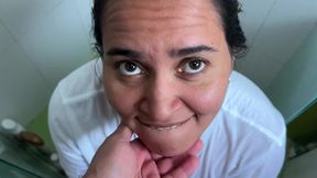 POV I catch my stepmom jerking off in the shower&#x1F6BF; then I slam her before dad comes