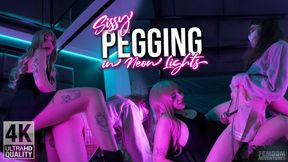 Pegging Sissy Slut in neon lights - 4K | Kiro Queen