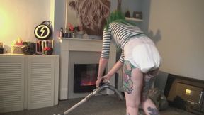 Daisy Does Housework In Her Diaper