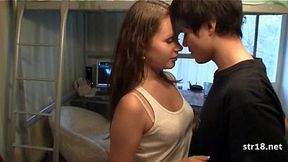 Teen GF takes a hard cock in her first time throe