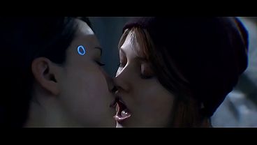 Kara x North lesbian kissing (detroit become human /AI generated)