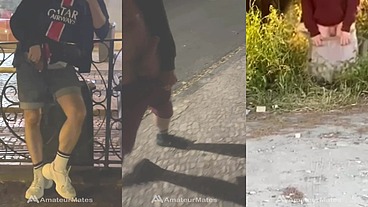 Homemade Compilation of Amateur Boys Flashing their Cock in the Street
