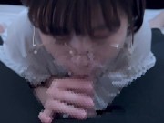 変態彼女「出していいよ...」精子欲しさにお願いして口いっぱいにして飲みこんでごっくん♡ cum in mouth gokkun