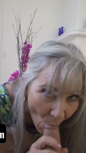 PervNana - Dirty Mature Slut Leilani Lei Shares Her Stepson's Huge Cock With Young Babe Angeline Red   Clip 1