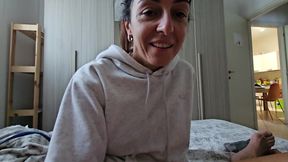 Hot MILF, Footjob and Italian Dialogues