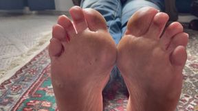 Extreme Close Up Dirty Foot Worship, Tickle Tease and Humiliation