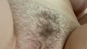 Close up Hairy Pussy Wank