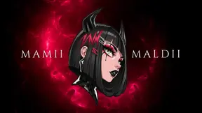 Goth GF bound and stuffed in tight red Shibari bondage