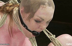 Hogtied in vertical position lesbian