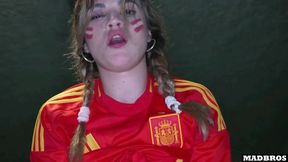 Big Ass Spanish Supporter Fucked Anal and DP in Parking Lot After Soccer Match!!!