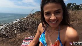 Latina Kylie Rocket begs for 2nd round of hardcore fuck after beach sex