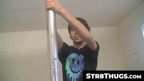 Str8Thugs.com - Pole dance and jerk off showcase with horny young straight stud's har