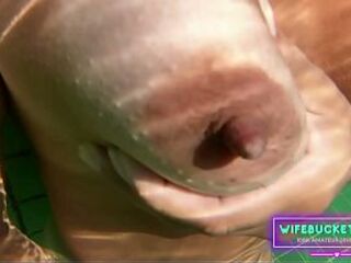 My nasty girlfriend removed her bathing dress and fingered her vagina in our pool, and it was so sexy that I shared it with Wifebucket