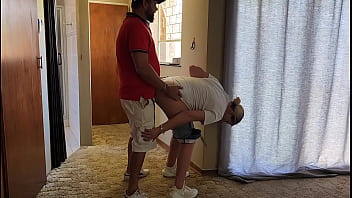 Cuckold daring my wife to fuck the pizza guy