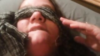 blindfolded girl