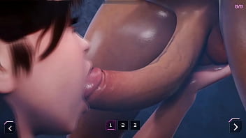 A sexy futa dominates and brings her to orgasm. 3D hentai game animation