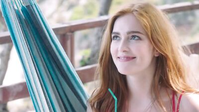 Breathtaking young white babe pounded by a black stud on the beach