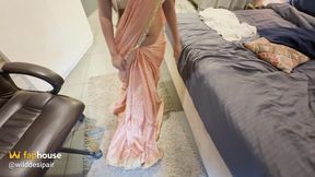 A wife caught her husband having sex outside, and then she got fucked.