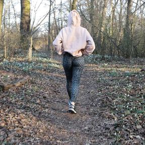 Redhead Beauty Seduces Me With Her Booty While Walking in the Forest. AnnaHomeMix