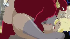 Busty Villainess Tempts Flash with Sensual Blowjob Tittyfuck Tease