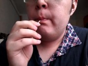 Russian gay teen sucking and playing with popsicle made of his own cum
