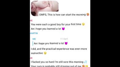 I'm Fucking an 18yo Fan Bareback & Sending It to My Husband at Work